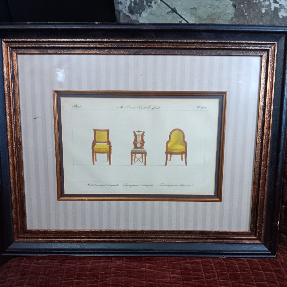 Hall's c.1800 Furniture Litho by Maincent
